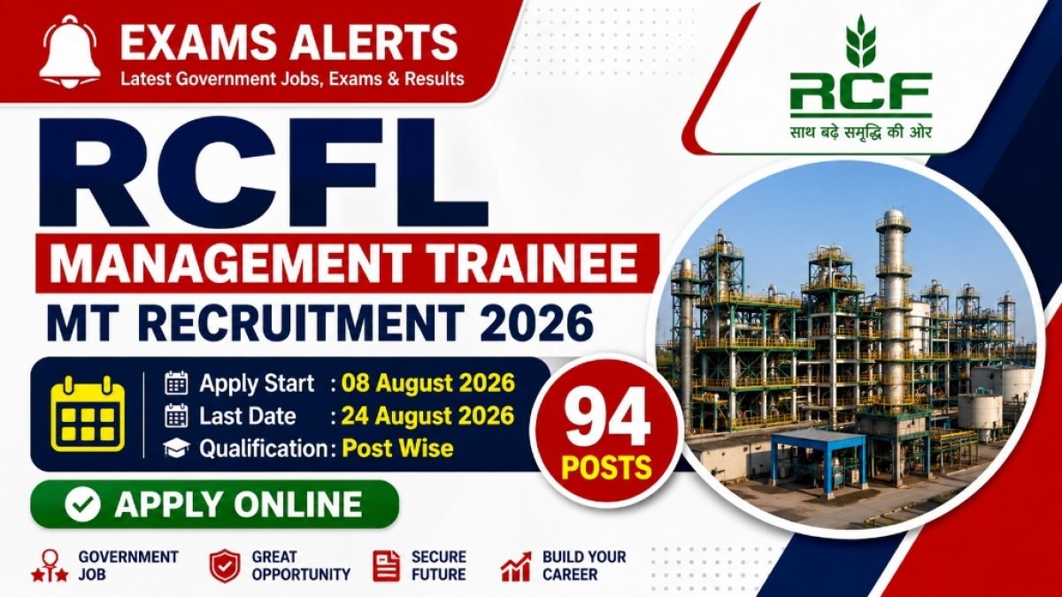 RCFL Management Trainee MT Recruitment 2026 : Online Form For 94 Posts