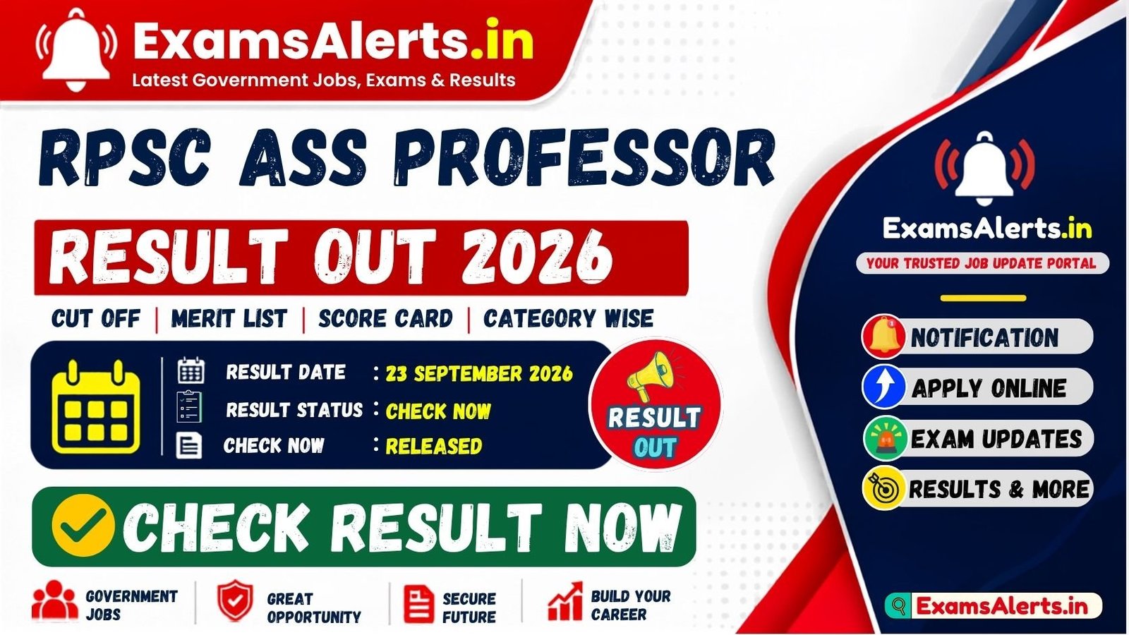 RPSC Assistant Professor Result 2026