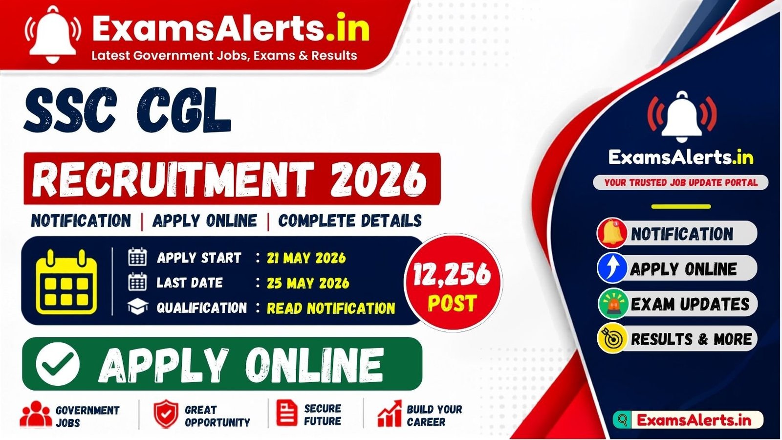 SSC CGL 2026 Notification Apply Online