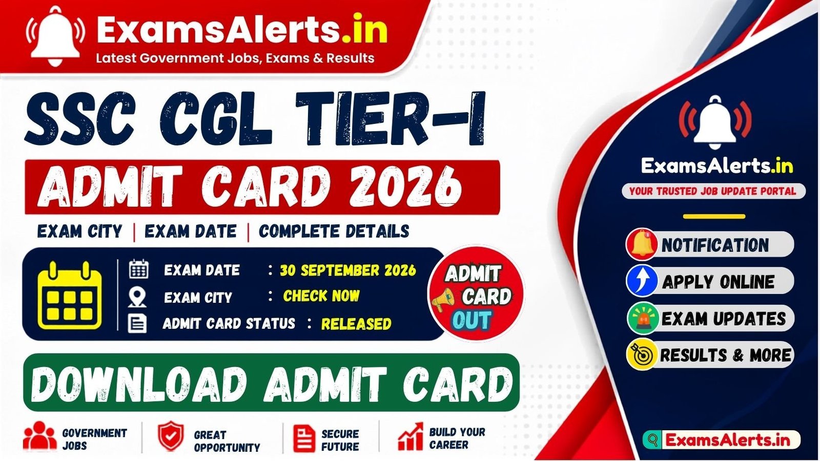 SSC CGL Tier 1 Admit Card 2026