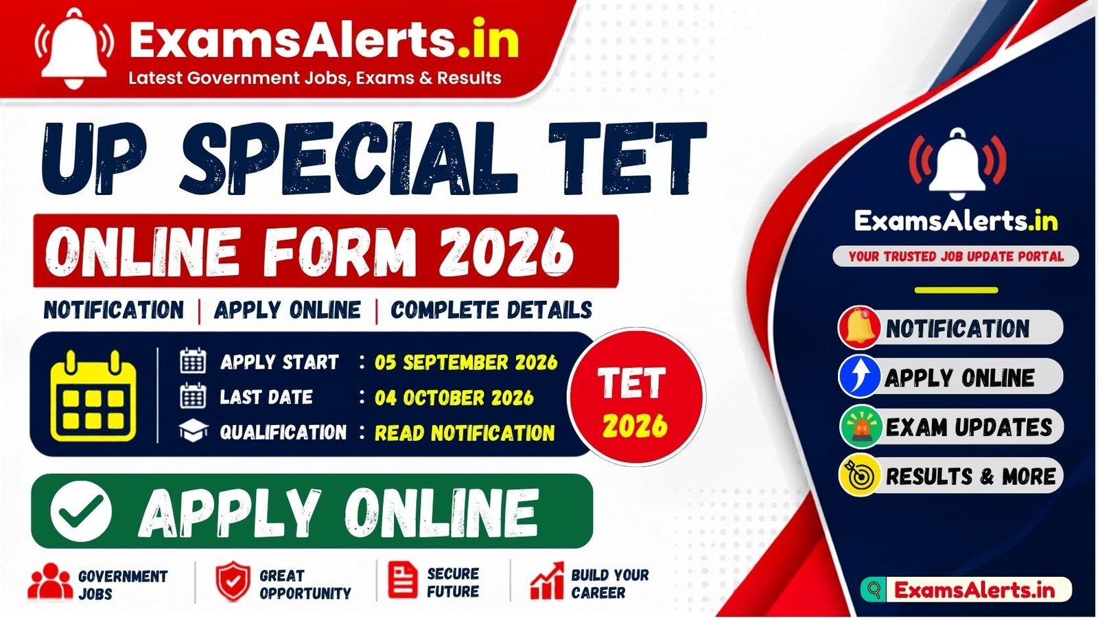 UP Special TET Online Form 2026
