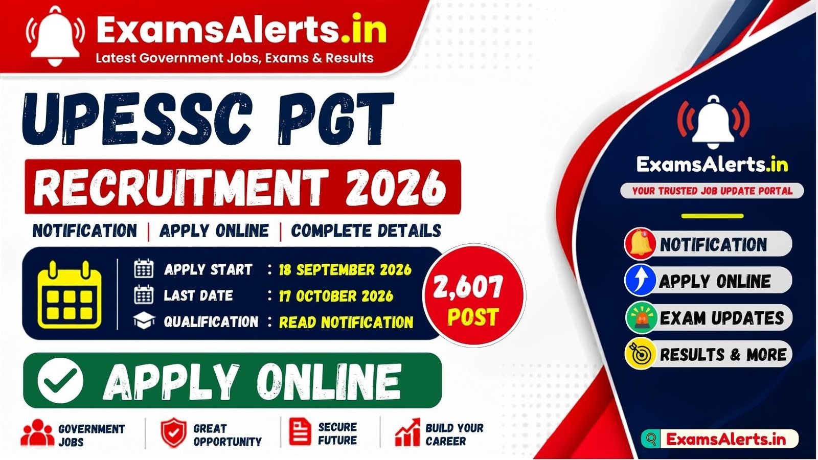 UPESSC PGT Recruitment 2026