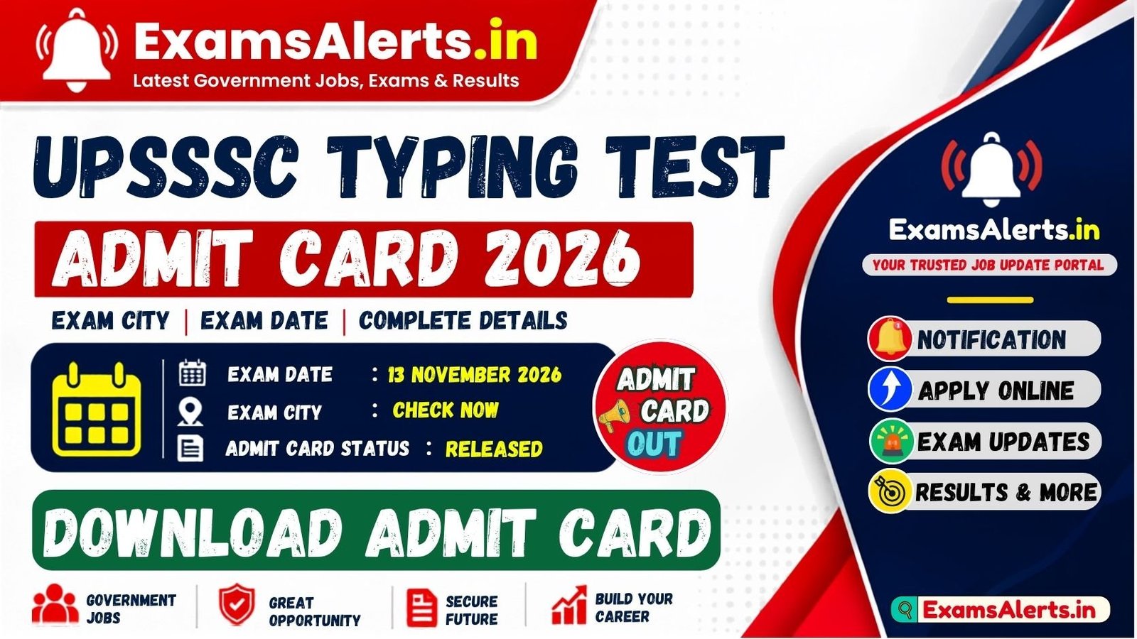 UPSSSC Junior Assistant Typing Test Exam Date 2026